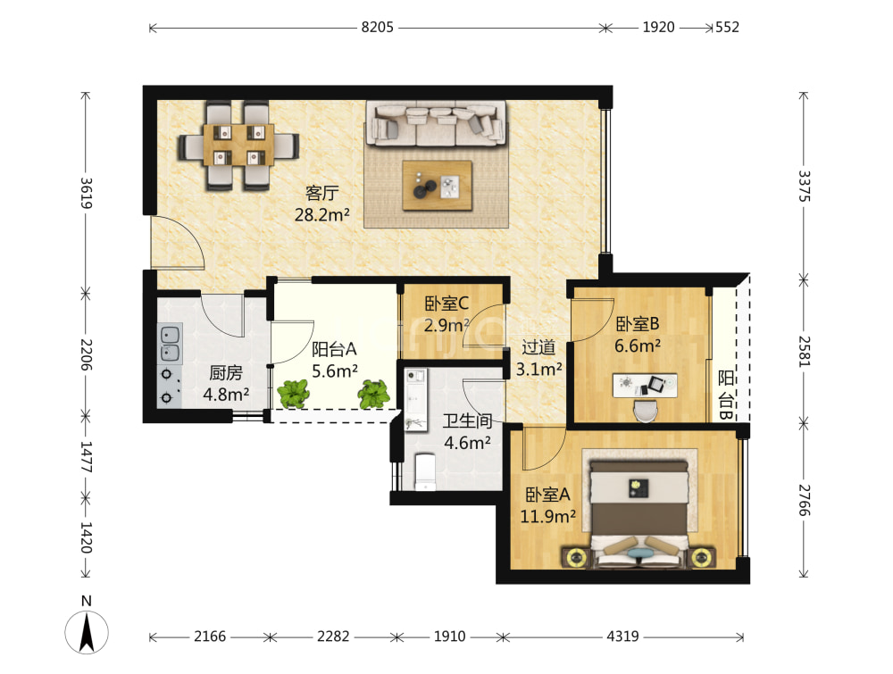 嘉洲富苑 105123411886 户型图