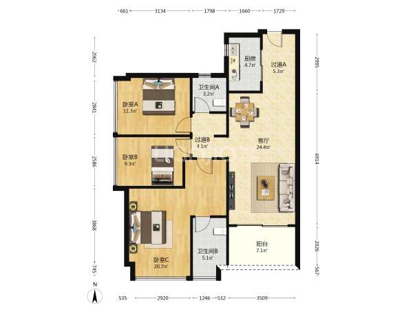 万科蛇口公馆户型图