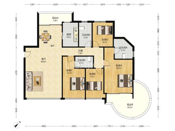 岸芷汀兰户型图